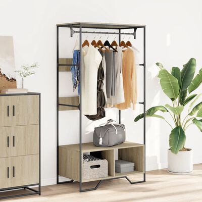 vidaXL Wardrobe Sonoma Oak 90x50x180 cm Engineered Wood