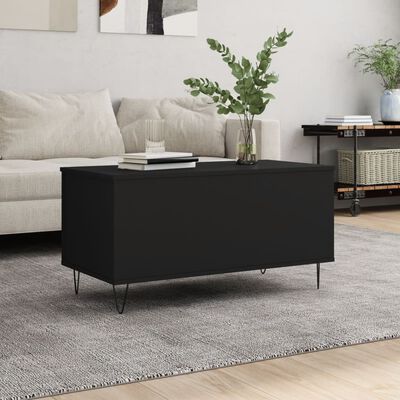 vidaXL Coffee Table Black 90x44.5x45 cm Engineered Wood