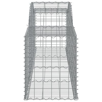 vidaXL Arched Gabion Baskets 20 pcs 300x50x60/80 cm Galvanised Iron