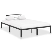 vidaXL Bed Frame without Mattress Black Metal 160x200 cm