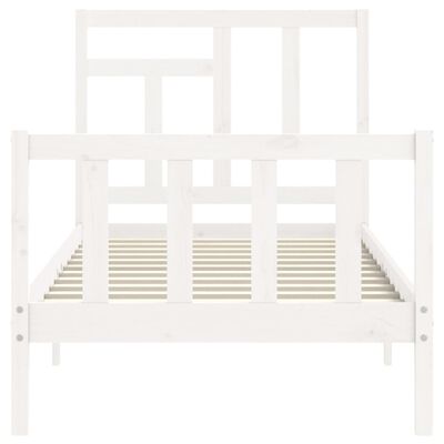 vidaXL Bed Frame without Mattress White 90x200 cm Solid Wood Pine