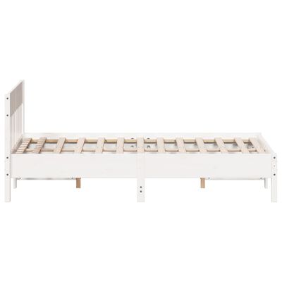 vidaXL Bed Frame without Mattress White 120x200 cm Solid Wood Pine