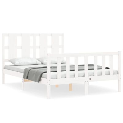 vidaXL Bed Frame without Mattress White 120x200 cm Solid Wood Pine