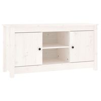 vidaXL TV Cabinet White 103x36.5x52 cm Solid Wood Pine