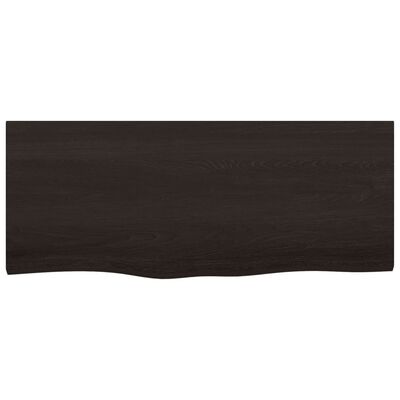 vidaXL Bathroom Countertop Dark Brown 100x40x(2-4) cm Treated Solid Wood