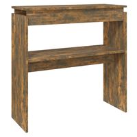 vidaXL Console Table Smoked Oak 80x30x80 cm Engineered Wood