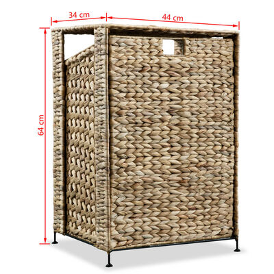 vidaXL Laundry Basket 44x34x64 cm Water Hyacinth