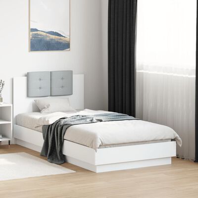 vidaXL Bed Frame without Mattress White 75x190 cm Small Single