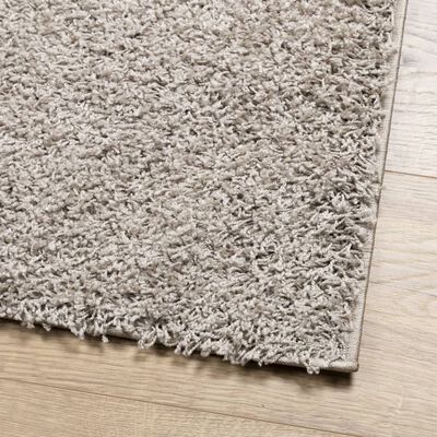 vidaXL Shaggy Rug PAMPLONA High Pile Modern Beige 160x160 cm