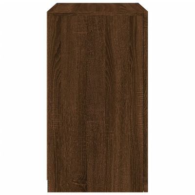 vidaXL Side Cabinet with LED Lights Brown Oak Engineered Wood