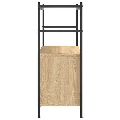 vidaXL Bookshelf Sonoma Oak 80x30x78.5 cm Engineered Wood and Iron