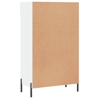 vidaXL Shoe Cabinet High Gloss White 60x35x105 cm Engineered Wood