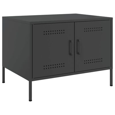 vidaXL Coffee Table Black 68x50x50.5 cm Steel