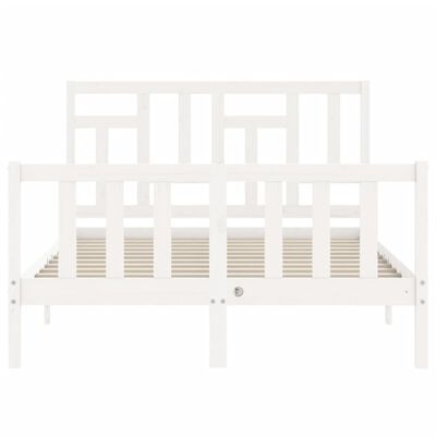 vidaXL Bed Frame without Mattress White 120x200 cm Solid Wood Pine