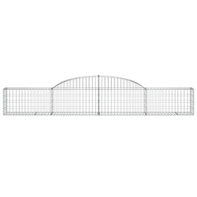 vidaXL Arched Gabion Baskets 12 pcs 300x30x40/60 cm Galvanised Iron