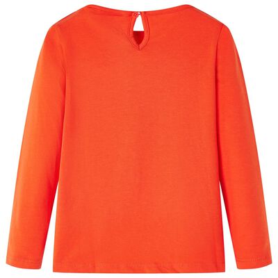 Kids' T-shirt with Long Sleeves Dark Orange 140