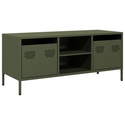 vidaXL TV Cabinet Olive Green 101.5x39x43.5 cm Cold-rolled Steel