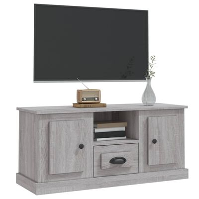 vidaXL TV Cabinet Grey Sonoma 100x35.5x45 cm Engineered Wood