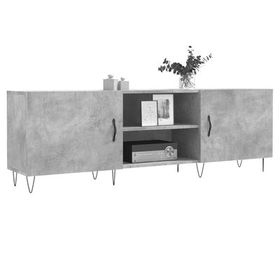 vidaXL TV Cabinet Concrete Grey 150x30x50 cm Engineered Wood