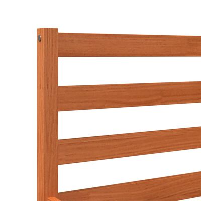 vidaXL Bed Frame without Mattress Wax Brown 120x200 cm Solid Wood Pine