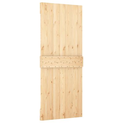 vidaXL Sliding Door with Hardware Set 85x210 cm Solid Wood Pine