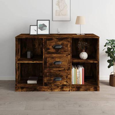 vidaXL Sideboard Smoked Oak 104.5x35.5x67.5 cm Engineered Wood