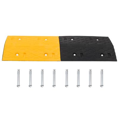 vidaXL Speed Hump Yellow&Black 97x32.5x4 cm Rubber