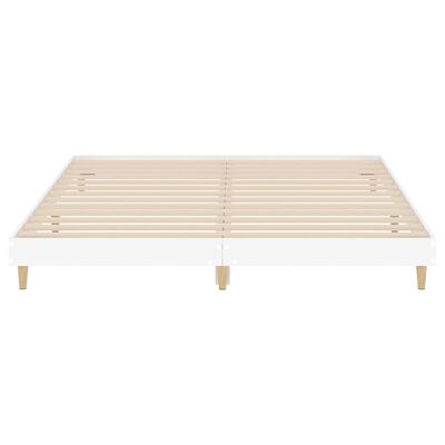 vidaXL Bed Frame without Mattress White 200x200 cm Engineered Wood