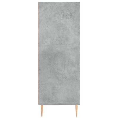 vidaXL Bookcase Concrete Grey 69.5x32.5x90 cm Engineered Wood