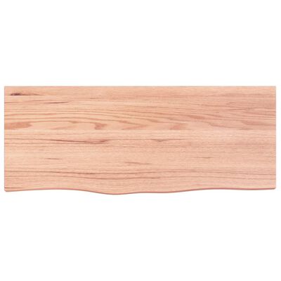 vidaXL Table Top Light Brown 100x40x(2-6) cm Treated Solid Wood Oak