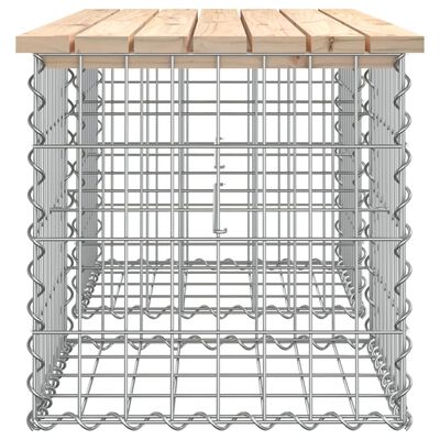 vidaXL Garden Bench Gabion Design 103x44x42 cm Solid Wood Pine