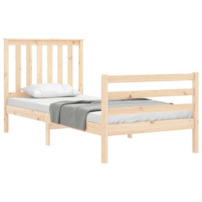 vidaXL Bed Frame without Mattress Single Solid Wood