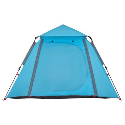 vidaXL Camping Tent Dome 4-Person Blue Quick Release