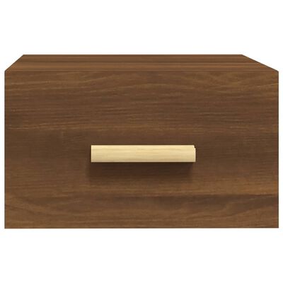 vidaXL Wall-mounted Bedside Cabinets 2 pcs Brown Oak 35x35x20 cm