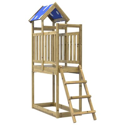 vidaXL Play Tower with Ladder 110.5x52.5x215 cm Impregnated Wood Pine