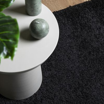 vidaXL Shaggy Rug PAMPLONA High Pile Modern Black 240x240 cm