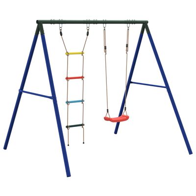 vidaXL Outdoor Swing Set with Swing and Ladder