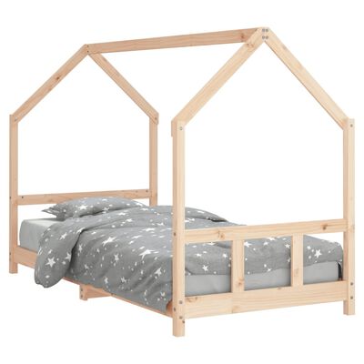 vidaXL Kids Bed Frame 90x200 cm Solid Wood Pine