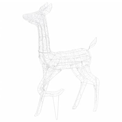 vidaXL Acrylic Reindeer Family Christmas Decoration 300 LED Warm White