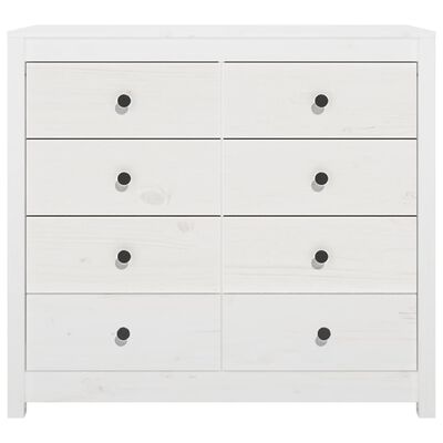 vidaXL Side Cabinet White 100x40x90 cm Solid Wood Pine