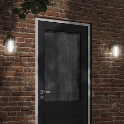 vidaXL Outdoor Wall Light Black Stainless Steel