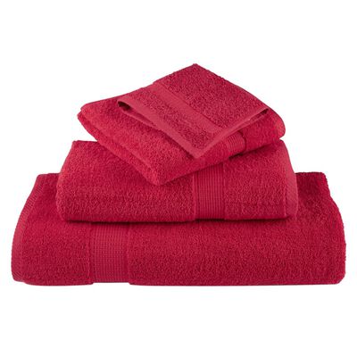 vidaXL Premium Hand Towels SOLUND 10 pcs Red 50x100 cm 600 gsm