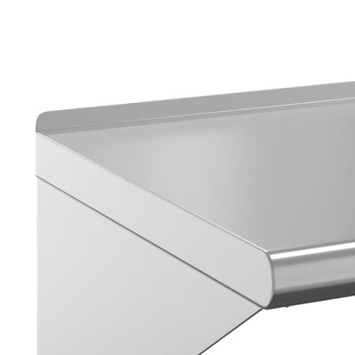 vidaXL Wall Shelf 50x30x31 cm Silver Stainless Steel