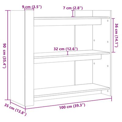 vidaXL Console Table Sonoma Oak 100x35x90 cm Engineered Wood