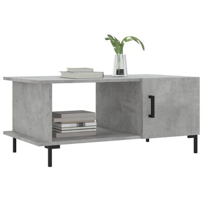 vidaXL Coffee Table Concrete Grey 90x50x40 cm Engineered Wood