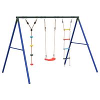 vidaXL Outdoor Swing Set with Swing. Ladder. Disc Swing