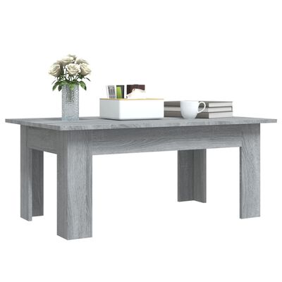 vidaXL Coffee Table Grey Sonoma 100x60x42 cm Engineered Wood