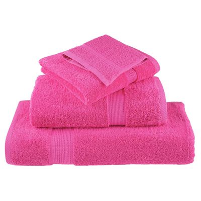 vidaXL Premium Towels SOLUND 10 pcs Pink 100x200 cm 600 gsm