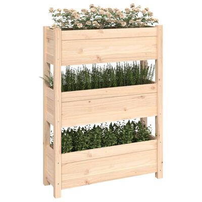 vidaXL Planter 77x25x104.5 cm Solid Wood Pine