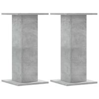 vidaXL Speaker Stands 2 pcs Concrete Grey 30x30x60 cm Engineered Wood